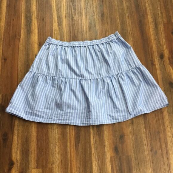 Madewell Bistro Sky Blue Striped Mini Skirt - Picture 6 of 6